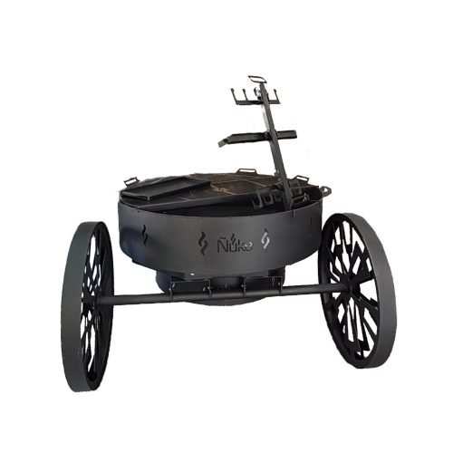 ÑUKE Fogón 120 Con Carro (2 Parrillas, estaca, plancha, pala y atizador)